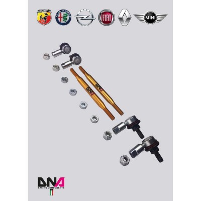 DNA Racing PC1080 Tiranti Pro Street barra antirollio anteriore Alfa Romeo Mito camber caster regolabili assetto campanatura
