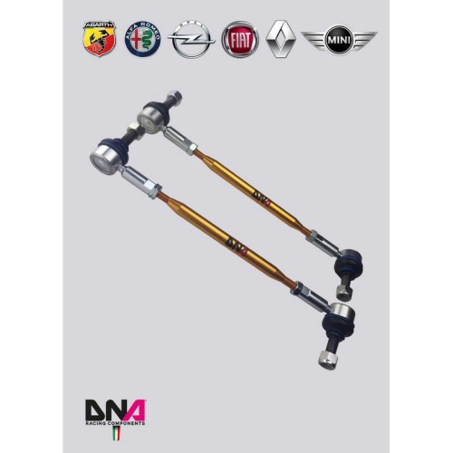 DNA Racing PC1080 Tiranti Pro Street barra antirollio anteriore Alfa Romeo Mito camber caster regolabili assetto campanatura