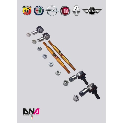 DNA Racing PC1080 Tiranti Pro Street barra antirollio anteriore Opel Corsa D/E incl. OPC camber caster regolabili assetto campan