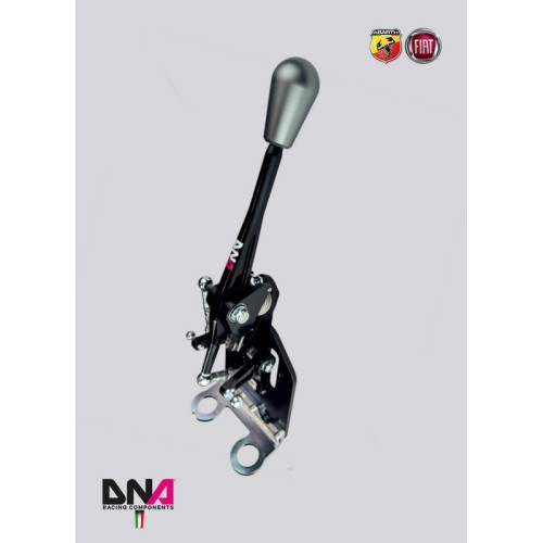 DNA Racing PC1571 Torretta cambio regolabile anodizzata nera Abarth 500/595/695 leveraggio pomello shifter short