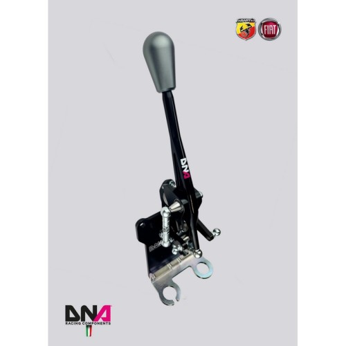 DNA Racing PC1571 Torretta cambio regolabile anodizzata nera Abarth 500/595/695 leveraggio pomello shifter short