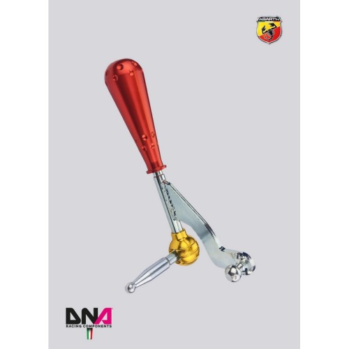 DNA Racing PC1581R Leva cambio stage 1 con pomello stile 695 red Abarth 500/595/695 leveraggio pomello shifter short