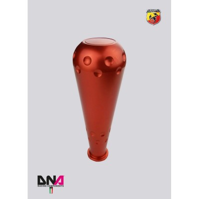 DNA Racing PC1582R Pomello stile 695 in alluminio anodizzato rosso per leva originale e kit leva cambio stage 1 Abarth 500/595/6