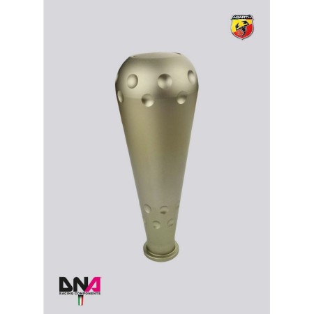 DNA Racing PC1582T Pomello stile 695 in alluminio anodizzato titanio per leva originale e kit leva cambio stage 1 Abarth 500/595