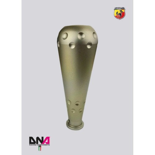 DNA Racing PC1582T Pomello stile 695 in alluminio anodizzato titanio per leva originale e kit leva cambio stage 1 Abarth 500/595