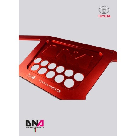 DNA Racing PC1617 Rinforzo inferiore slitta sospensione anteriore Toyota Yaris GR 1.6 camber caster regolabili assetto campanatu