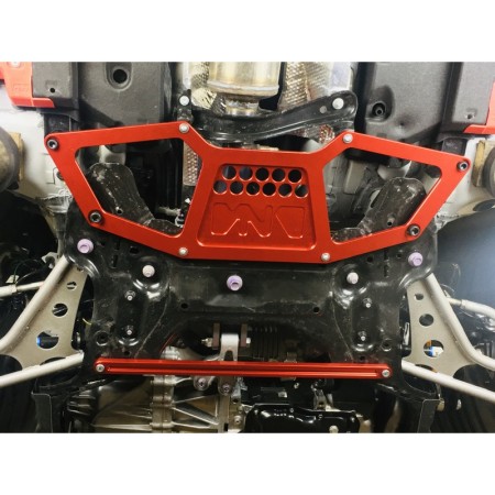 DNA Racing PC1617 Rinforzo inferiore slitta sospensione anteriore Toyota Yaris GR 1.6 camber caster regolabili assetto campanatu