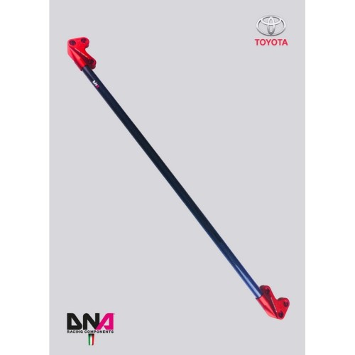 DNA Racing PC1625 Barra duomi anteriore Fibra di carbonio Toyota Yaris GR 1.6 assetto telaio pianale rinforzo barraduomi