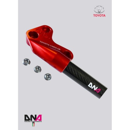 DNA Racing PC1625 Barra duomi anteriore Fibra di carbonio Toyota Yaris GR 1.6 assetto telaio pianale rinforzo barraduomi