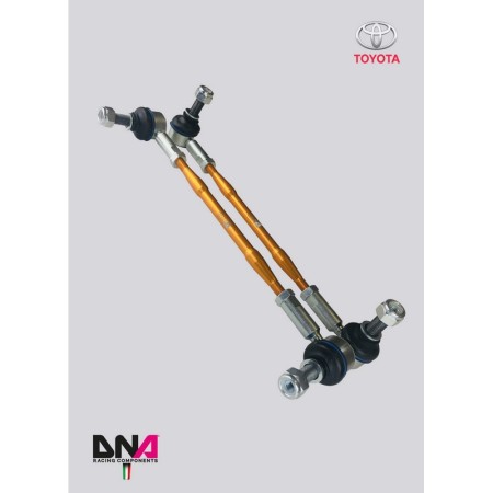DNA Racing PC1670 Tiranti barra antirollio anteriore Pro Street Toyota Yaris GR 1.6 camber caster regolabili assetto campanatura