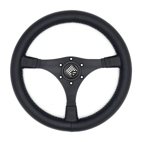 Volante sportivo Can_Am da 330mm in pelle nera - FUSINA Classic FU-CAM330
