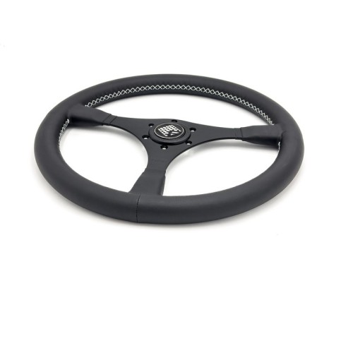 Volante sportivo Can_Am da 370mm in pelle nera - FUSINA Classic FU-CAM370