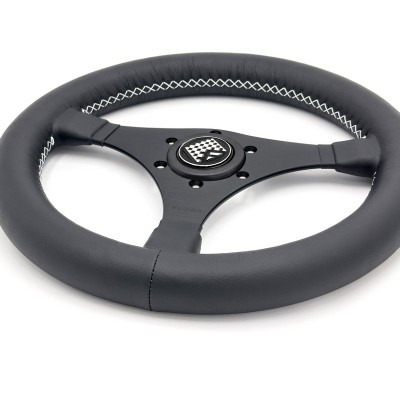 Volante sportivo Jarama da 330mm in pelle nera - FUSINA Classic FU-JAR330 2