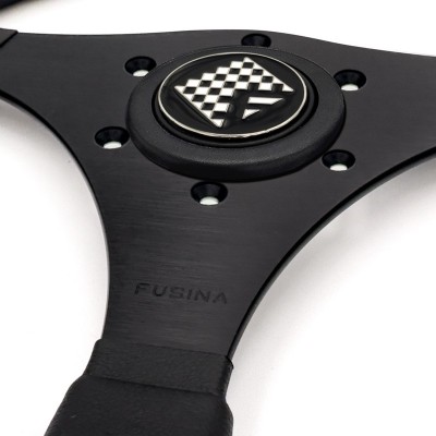 Volante sportivo Jarama da 350mm in pelle nera - FUSINA Classic FU-JAR350 2