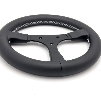 Volante sportivo Formula da 300mm in pelle nera - FUSINA Classic FU-FOR300 2