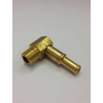 Malpassi 30203RAC9068 Connettore in ottone a 90° da 6/8mm - filetto 1/8 NPT