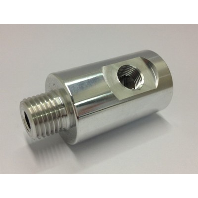 Malpassi 30127ATMANPO-M12 Adattatore raccordo a T per manometro pressione olio con filetto 1/8" NPT (filetto blocco motore M12x1