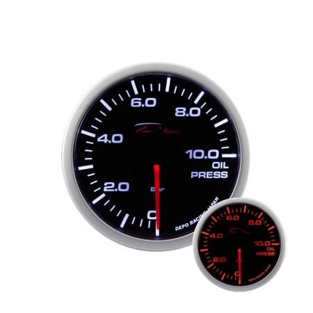 Manometro Pressione Olio 0-10 bar DEPO Racing da 52mm - WA5227B strumentazione manometri strumenti supplementari strumento aggiu