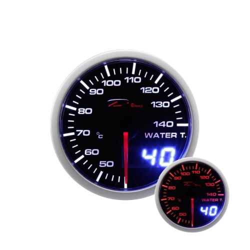Manometro Dual View Temperatura Acqua 40-140° DEPO Racing da 52mm - WA5237BLED strumentazione manometri strumenti supplementari 