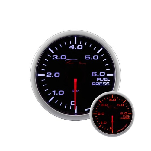 Manometro Pressione Benzina 0-6 bar DEPO Racing da 52mm - WA5267B strumentazione manometri strumenti supplementari strumento agg