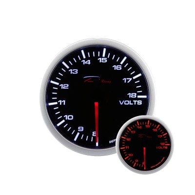 Manometro Voltmetro 8-18V  DEPO Racing da 52mm - WA5291B strumentazione manometri strumenti supplementari strumento aggiuntivo