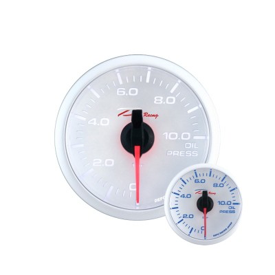 Manometro Pressione Olio 0-10 bar DEPO Racing da 52mm - WBL5227W strumentazione manometri strumenti supplementari strumento aggi
