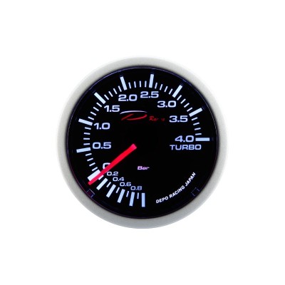 Manometro Pressione Turbo Meccanico -1+4 bar DEPO Racing da 52mm - WS-MW5201B-1-4BAR strumentazione manometri strumenti suppleme