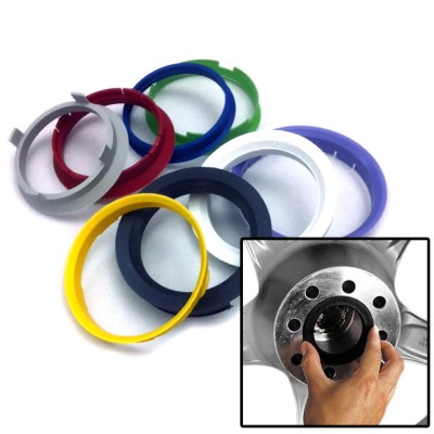 Set 4 anelli di centraggio in plastica per cerchi in lega Diametro Esterno 72,6 mm - Diametro Interno 71,6 mm