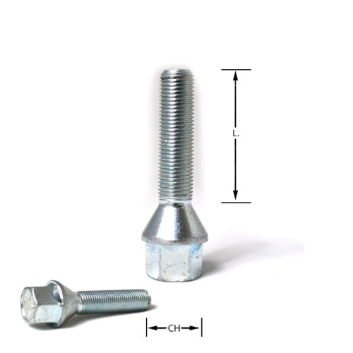 Bullone conico M14x1,50 chiave 19 L.45mm M14 1,50 14x1,50 1,5 14x1,5 bulloni vite viti conici