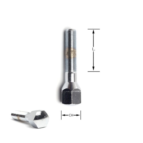 Bullone conico M14x1,50 chiave 22 L.52mm (pari al bullone originale Ferrari / Maserati) M14 1,50 14x1,50 1,5 14x1,5 bulloni vite