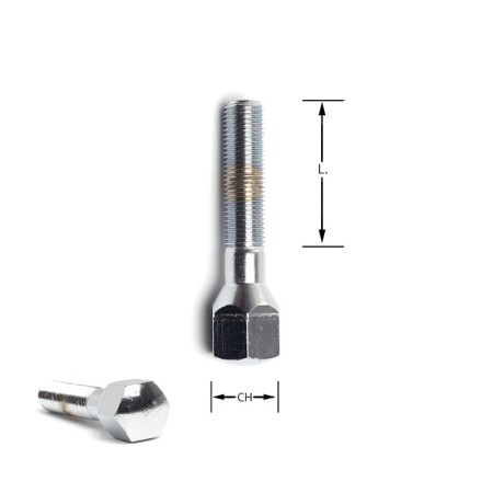 Bullone conico M14x1,50 chiave 22 L.70mm (pari al bullone originale Ferrari / Maserati) M14 1,50 14x1,50 1,5 14x1,5 bulloni vite