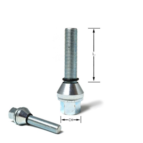 Bullone flottante per variazione interasse M12x1,25 chiave 19 L.28mm M12 1,25 12x1,25 bulloni vite viti flottanti eccentrici