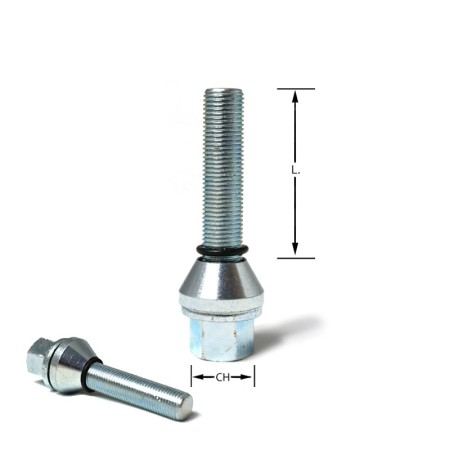 Bullone flottante per variazione interasse M12x1,50 chiave 17 L.48mm M12 1,50 12x1,50 1,5 12x1,5 bulloni vite viti flottanti ecc