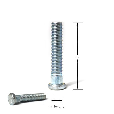 Colonnetta a piantaggio M12x1,50 millerighe 12,2mm L.67mm M12 1,50 12x1,50 1,5 12x1,5 colonnette