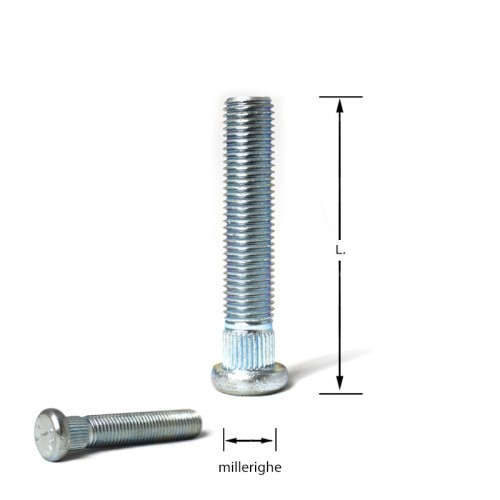 Colonnetta a piantaggio M14x1,50 millerighe 15mm L.50mm M14 1,50 14x1,50 1,5 14x1,5 colonnette