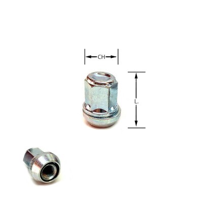 Dado conico flottante per variazione interasse M12x1,50 chiave19 L.34mm M12 1,50 12x1,50 1,5 12x1,5 dadi flottanti eccentrici