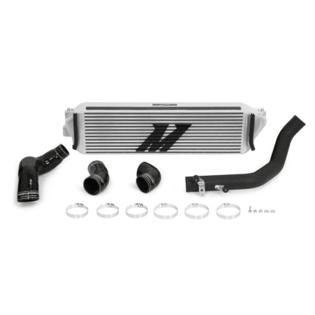 MMINT-CTR-17KSLWBK Mishimoto Intercooler maggiorato per Honda Civic FK8 Type-R dal 2017, silver con tubazioni nere