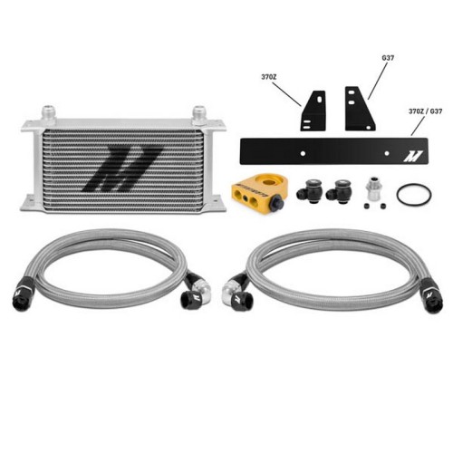 MMOC-370Z-09T Mishimoto Kit Radiatore olio maggiorato per Nissan 370Z 2009-2020, con termostato, silver