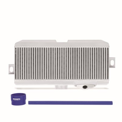 MMTMIC-STI-08SLBL Mishimoto Intercooler maggiorato superiore per Subaru Impreza WRX STI 2008-2014, silver con manicotti blu