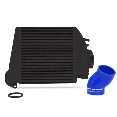 MMTMIC-WRX-08BKBL Mishimoto Intercooler maggiorato superiore per Subaru Impreza WRX 2002-2007, nero con manicotti blu