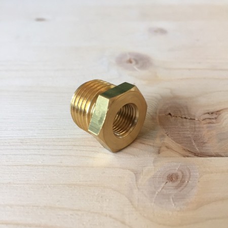 Tappo adattatore da M16 a 1/8 per sensori pressione e temperatura olio TRS Tuning