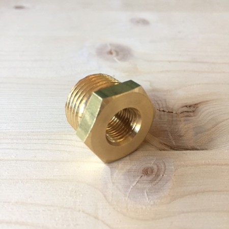 Tappo adattatore da M18 a 1/8 per sensori pressione e temperatura olio TRS Tuning