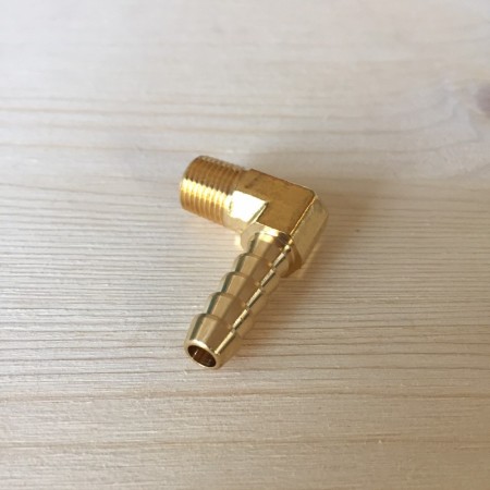 Raccordo portagomma a 90° per tubazioni da 1/8 NPT a 6mm TRS Tuning