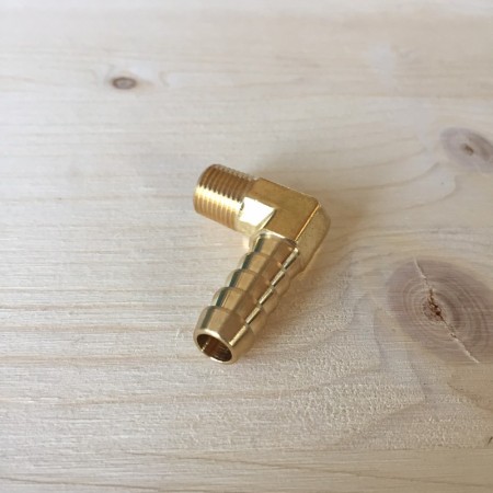 Raccordo portagomma a 90° per tubazioni da 1/8 NPT a 8mm TRS Tuning