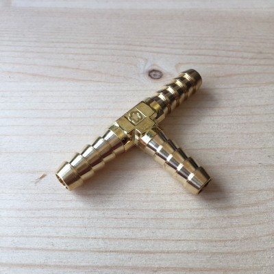 Raccordo di giunzione a T a 3 vie in ottone per tubazioni da 8mm TRS Tuning