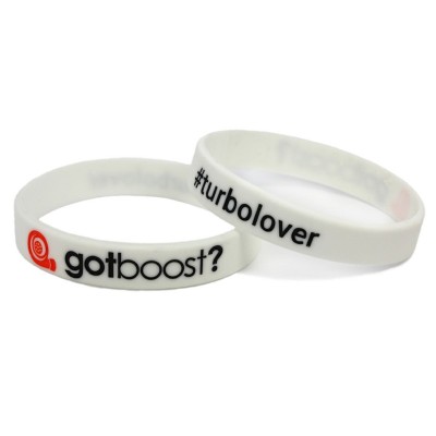 Braccialetto in silicone "Got Boost? silicone wristband" bianco TRS Tuning