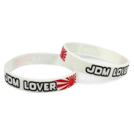 Braccialetto in silicone "JDM Lover silicone wristband" bianco TRS Tuning