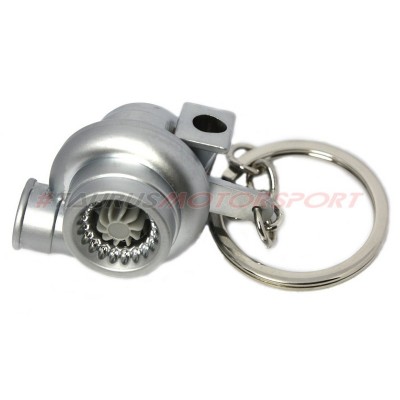 Portachiavi TRS Tuning a turbina doppia - versione Argento satinata