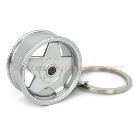 Portachiavi TRS Tuning cerchio stile Borbet A - versione Argento