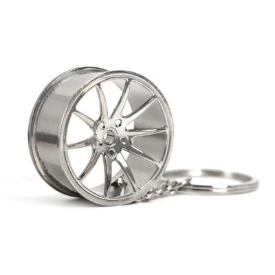 Portachiavi TRS Tuning cerchio stile Japan Racing JR11 - versione Cromato